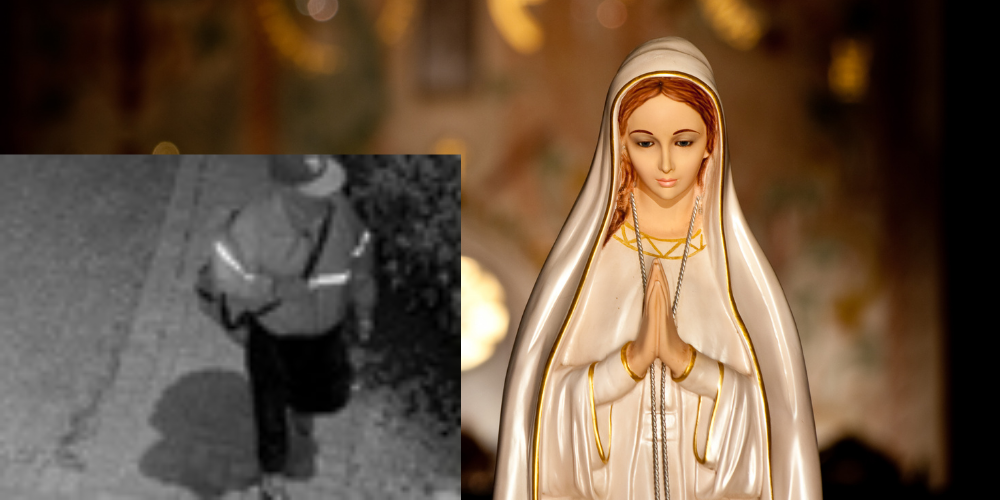 Mother Mary statue vandalized in Toronto, police release image of suspect