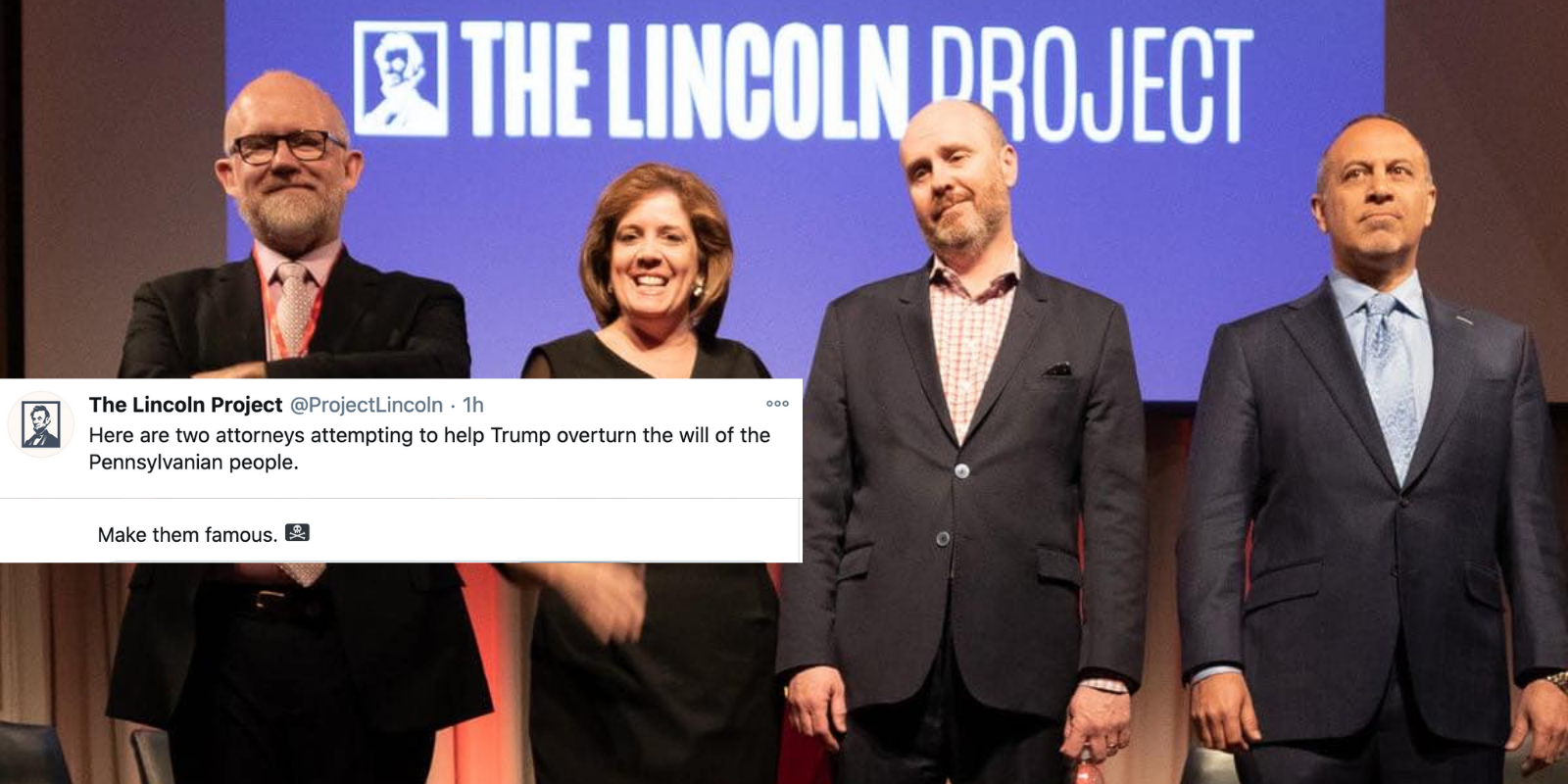 BREAKING: Lincoln Project doxxes two Trump lawyers, vows to dox their clients too