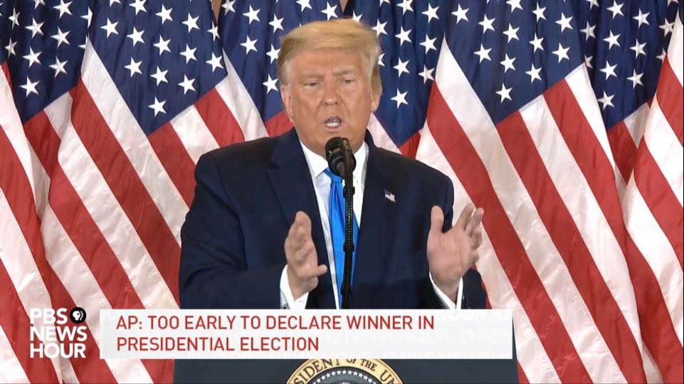 BREAKING: Trump says he won election, calls voting delays a 'fraud on the American public'
