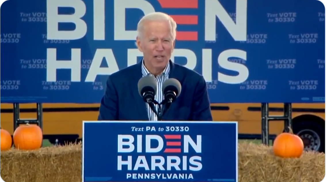WATCH: Joe Biden pledges to mobilize 'trunalimunumaprzure'