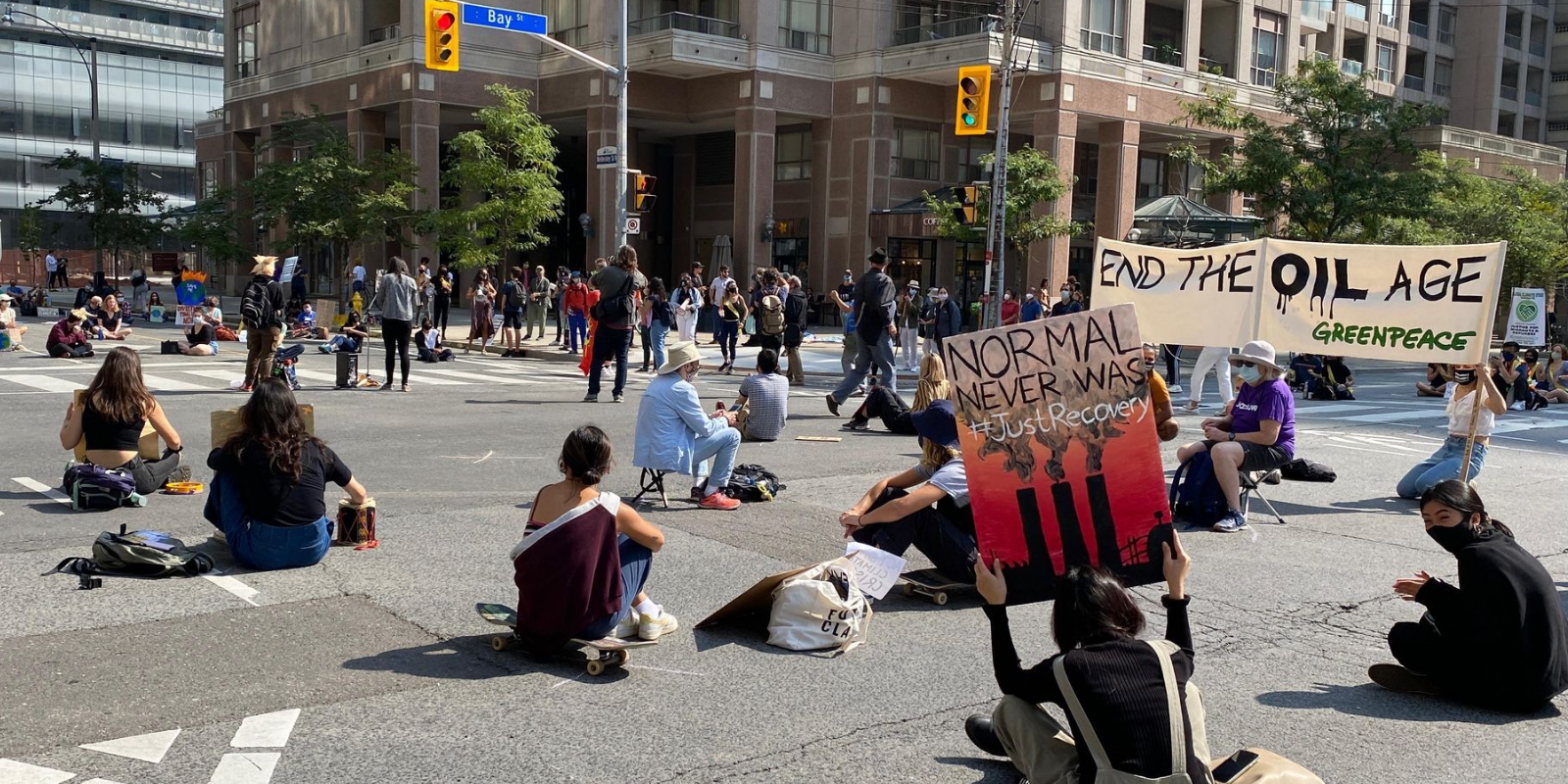 BREAKING: Climate activists block downtown Toronto streets with 'sit-in' for 'climate justice'