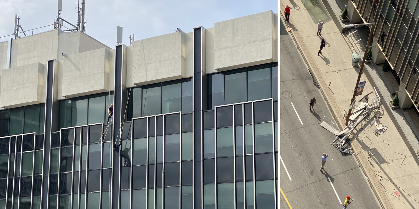 Window cleaners rescued from top floor of Toronto tower after platform collapses 25 stories