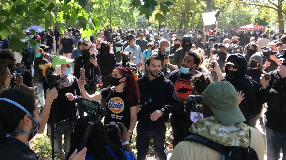 BREAKING: Antifa show up for non-existent 'Proud Boys' rally in Philadelphia—attack media instead