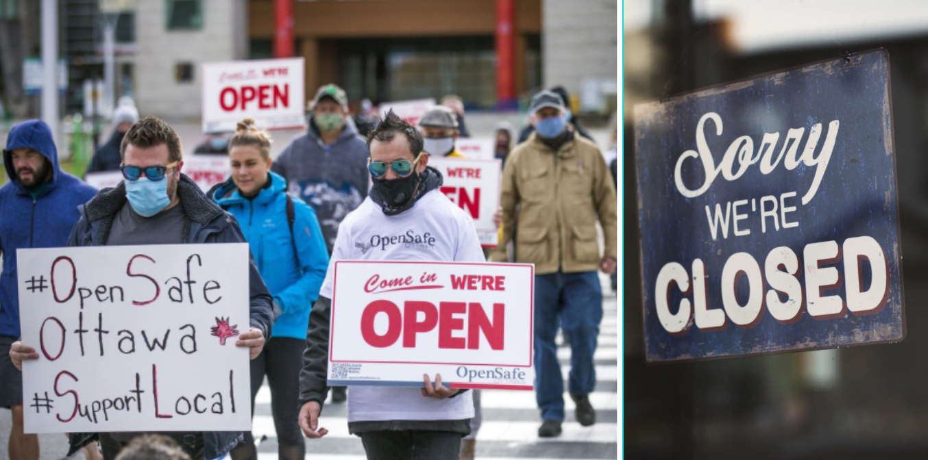 Ottawa business owners protest reimposed lockdown, say they can safely reopen