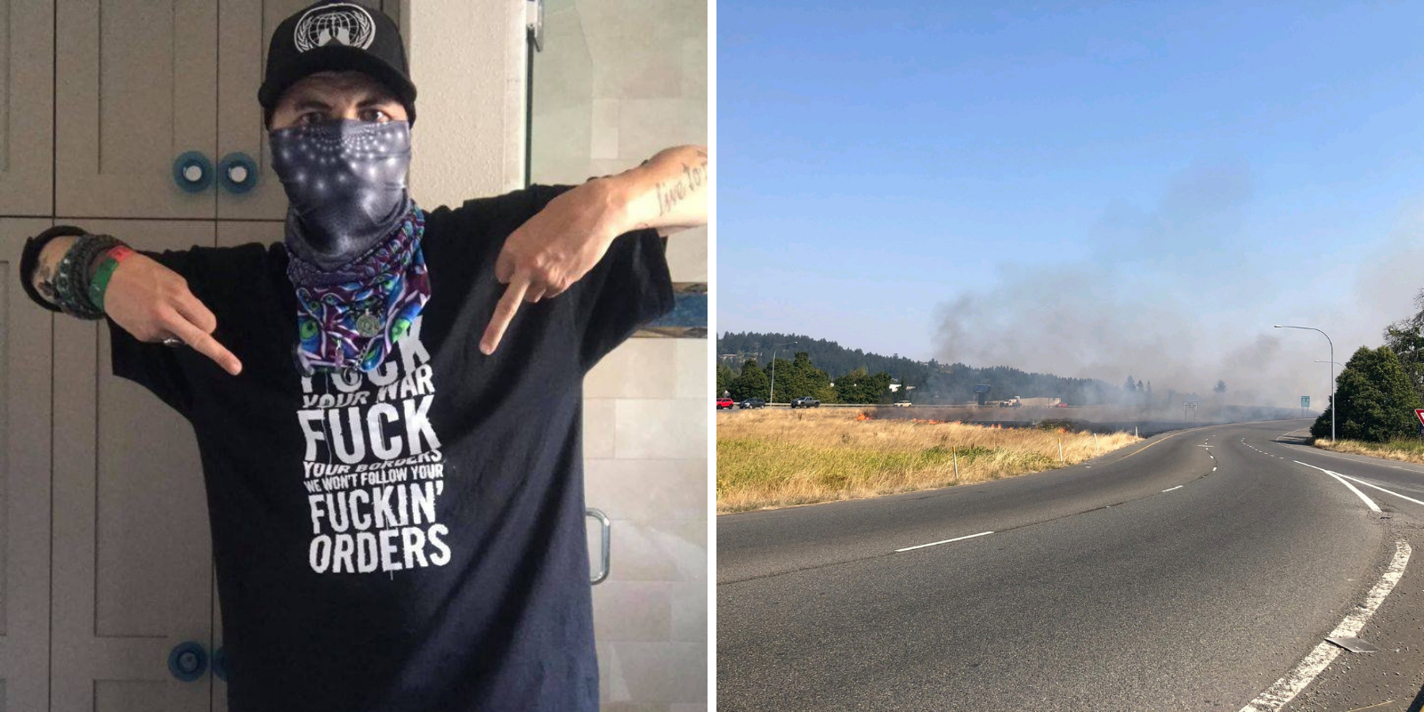 BLM activist livestreams his own arrest after allegedly setting fire in Washington State