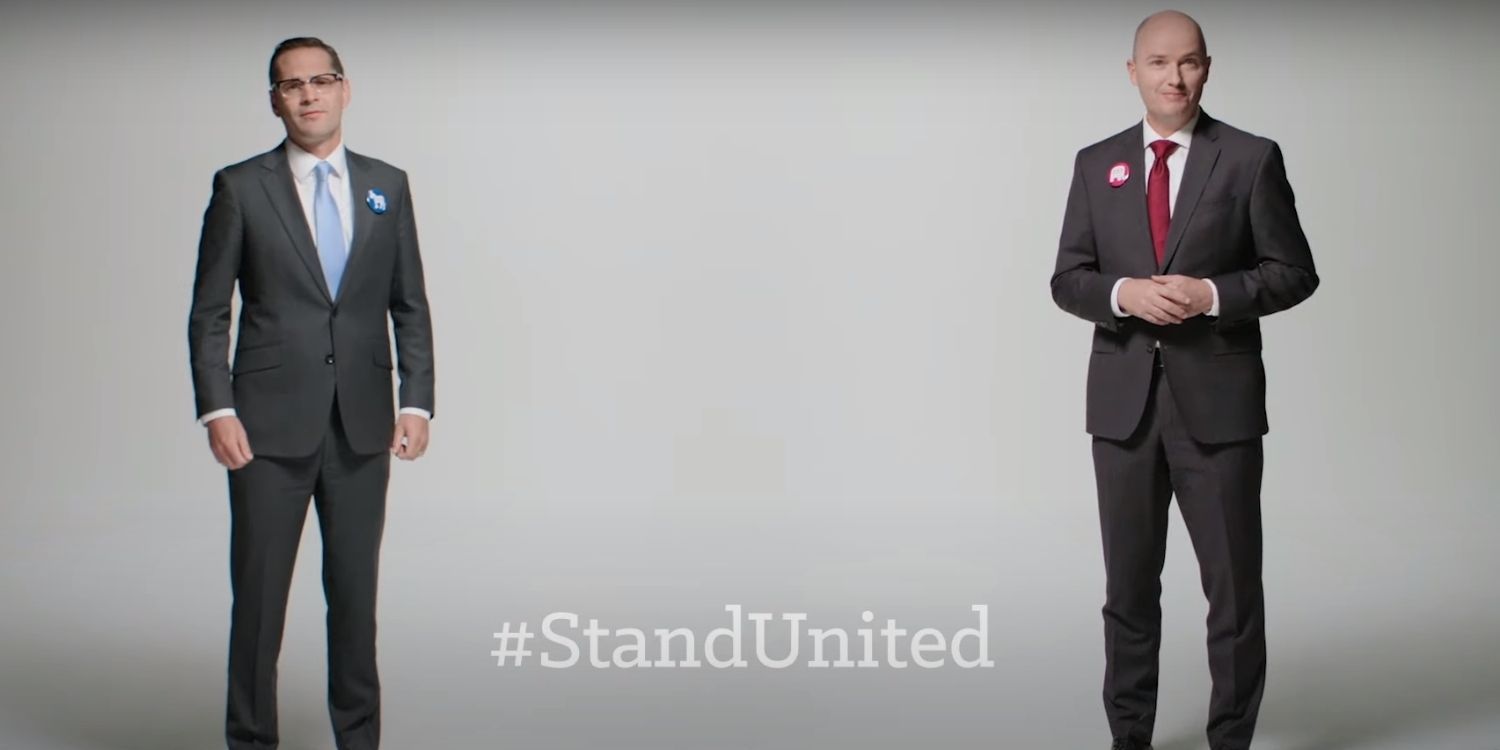 WATCH: Democrat & Republican candidates run joint election ads