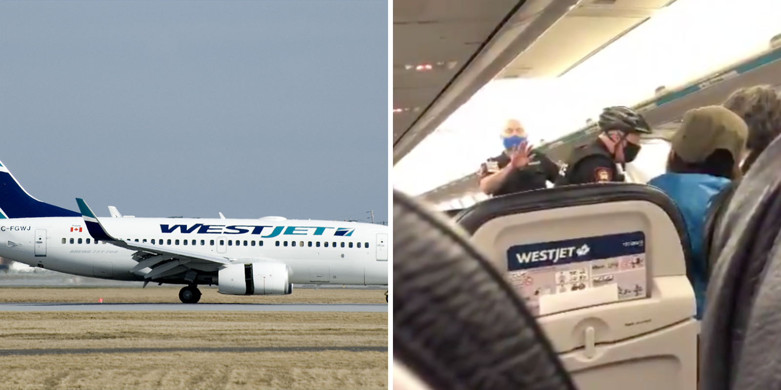 WATCH: WestJet grounds flight after attendant attempted to force face mask on 19-month-old baby
