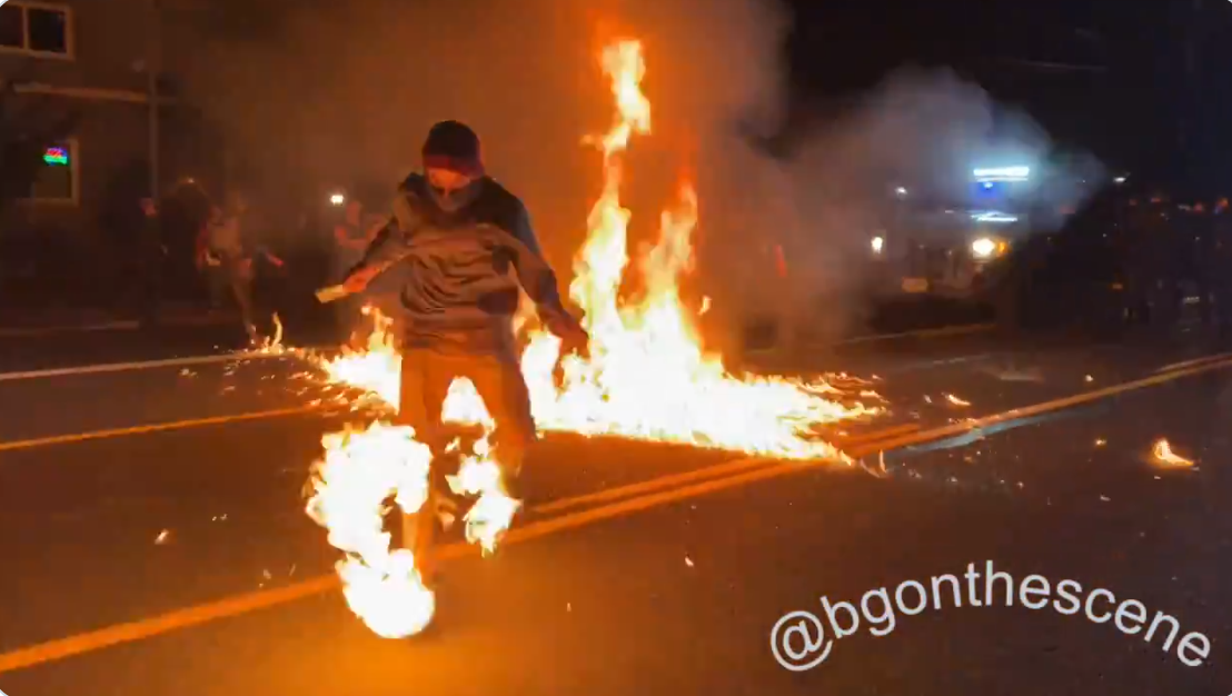 WATCH: Portland police rescue man set on fire by Antifa