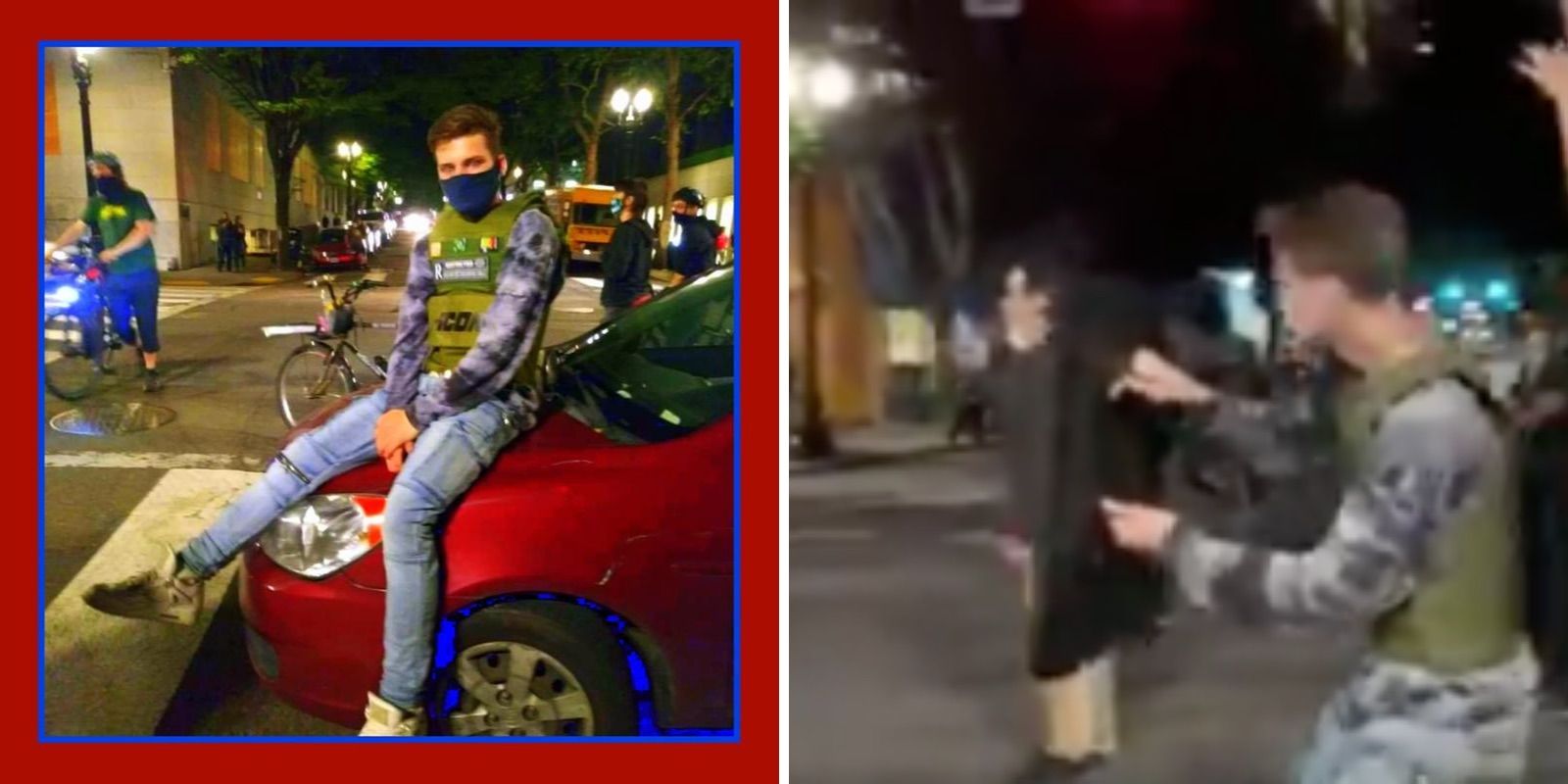 Antifa militant throws explosive device at courthouse while wearing vest grandma bought him for rioting