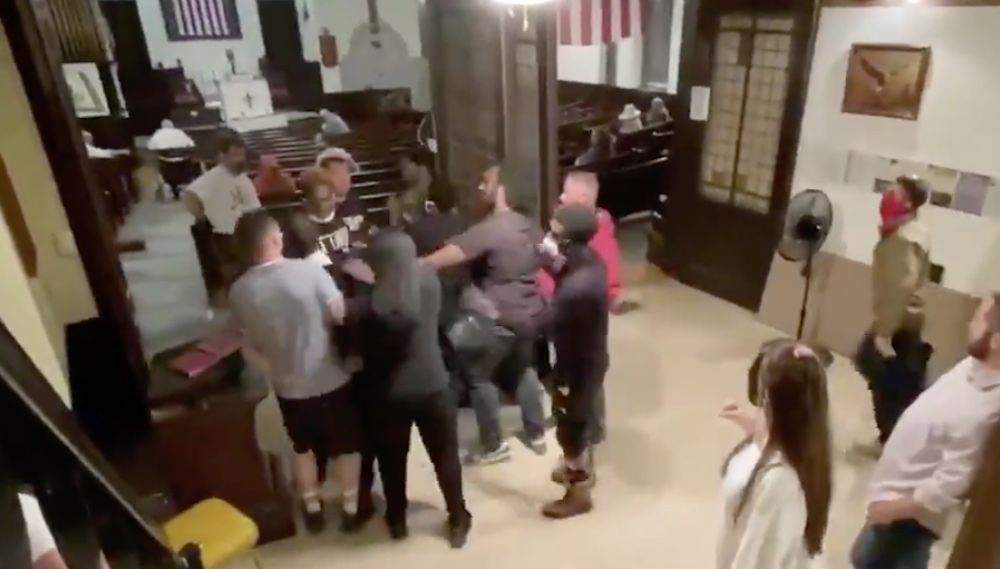 WATCH: BLM protestors crash church service, assault worshippers