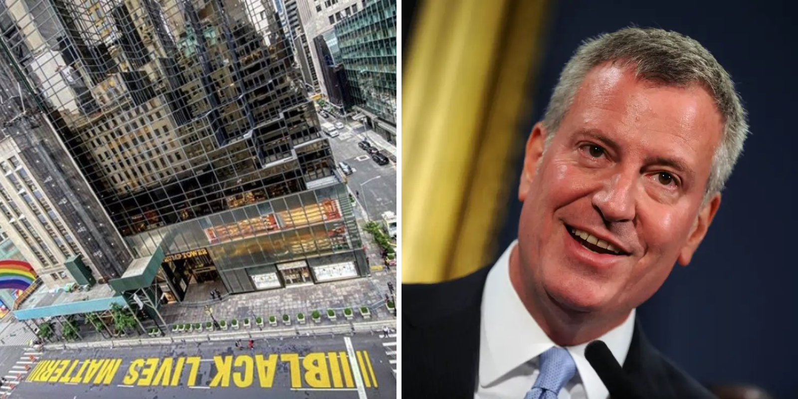 Bill de Blasio uses police to guard 'Black Lives Matter' mural as NYC violence continues