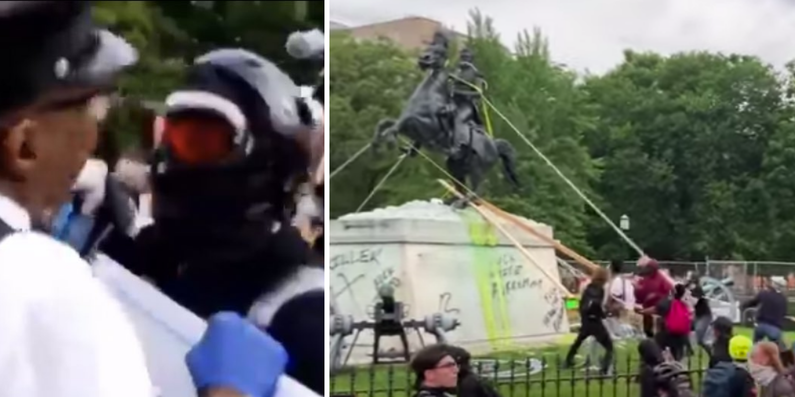 Violent Antifa militant arrested by FBI as 'ringleader' of attempt to topple statue of Andrew Jackson
