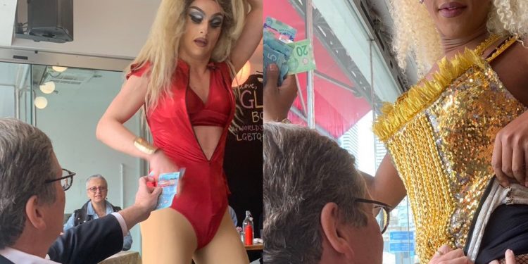 RAW VIDEO: Toronto mayor stuffs bills into drag queen’s thong on Mother’s Day