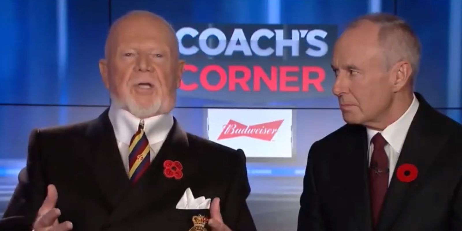 DON CHERRY: Accused of racism on Coach’s Corner for saying not enough immigrants wearing poppies