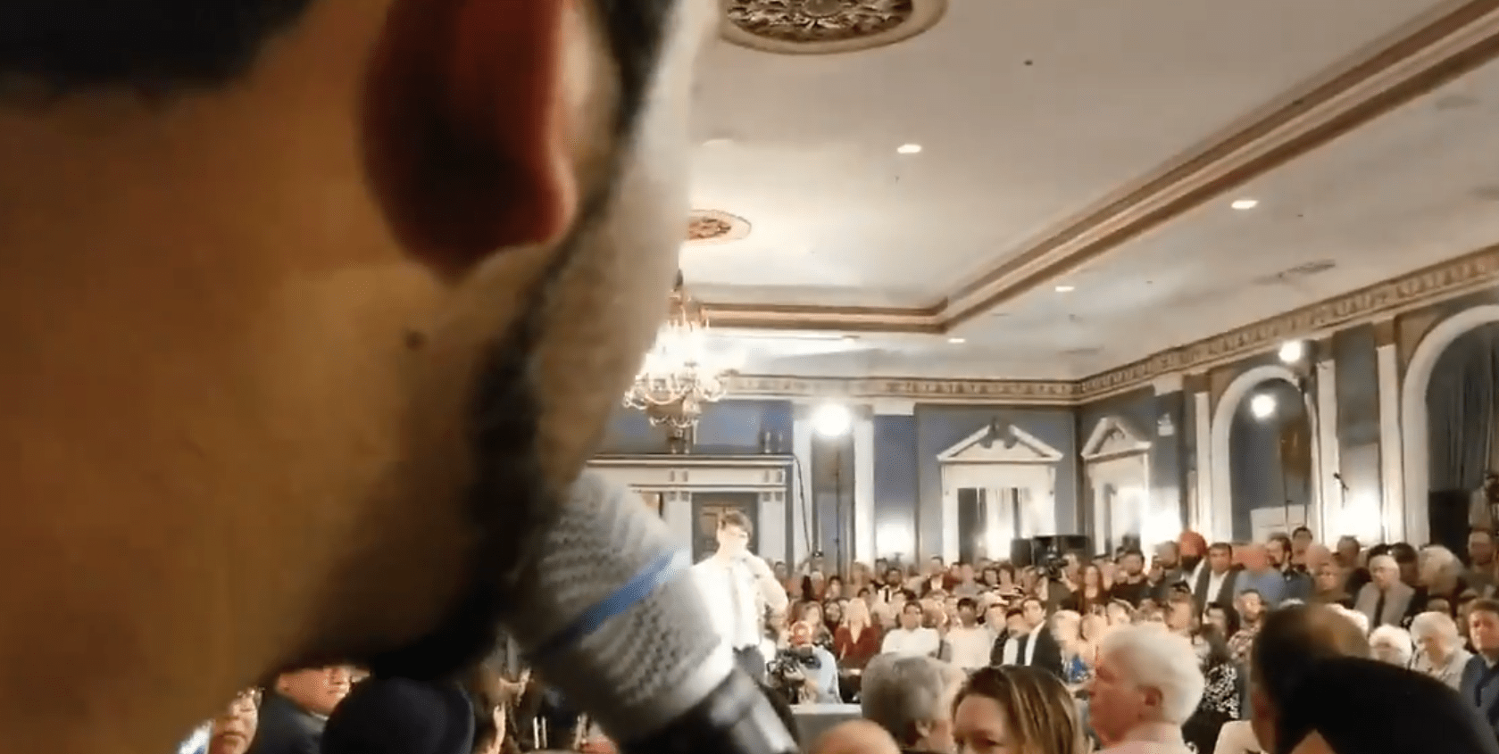 Young man grills Trudeau over blackface: “Is it possible to round to the nearest 5?”
