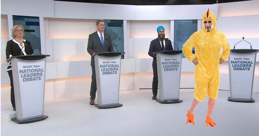 Justin Trudeau chickened out of first debate