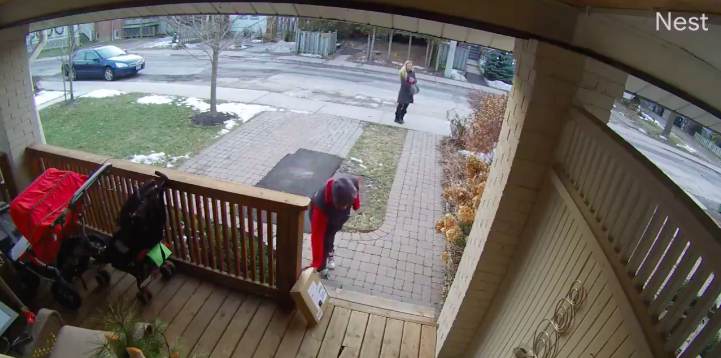 WATCH: Two ‘porch pirates’ steal package from Toronto home