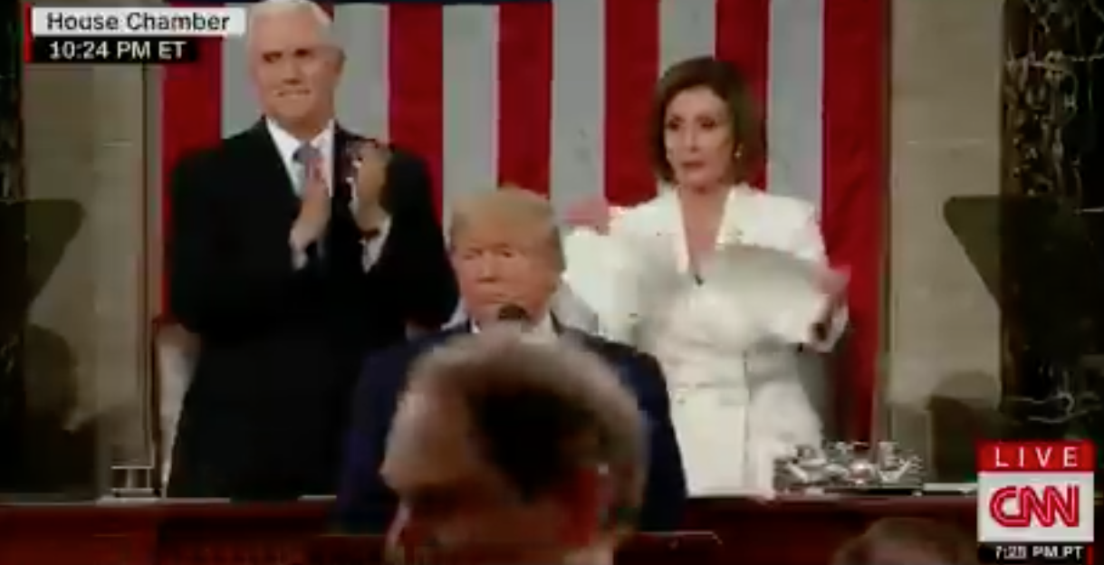 WATCH: Nancy Pelosi rips up State of the Union speech