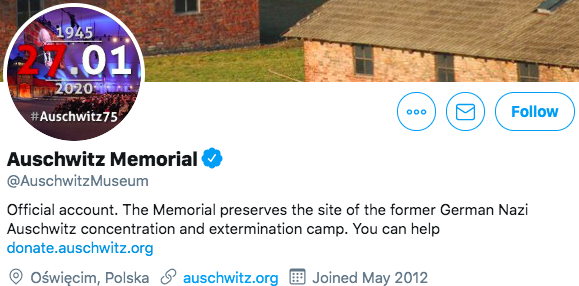 Auschwitz Memorial Twitter account denies Polish role in Holocaust