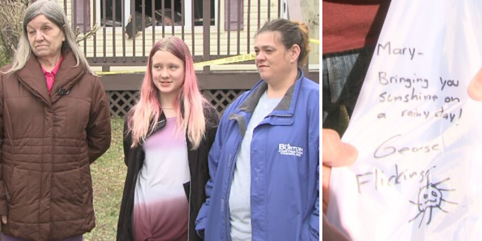 Woman loses sister and home in one night, receives surprise umbrella from ABC news