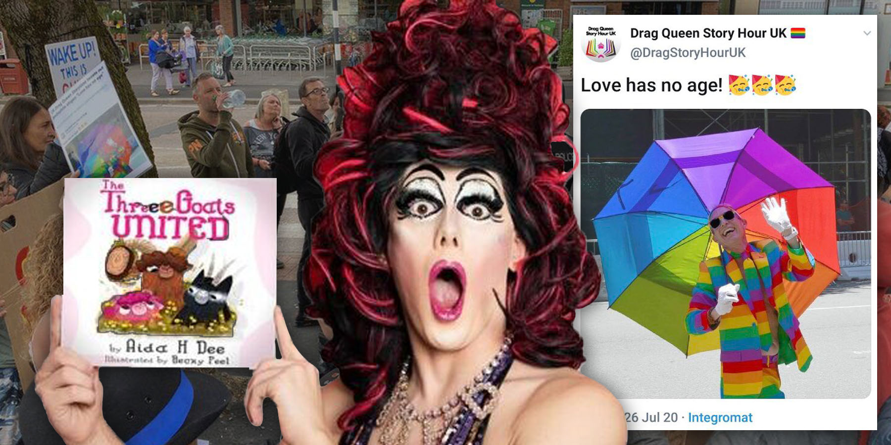 WATCH: Far-left activists confront drag queen story hour protestors
