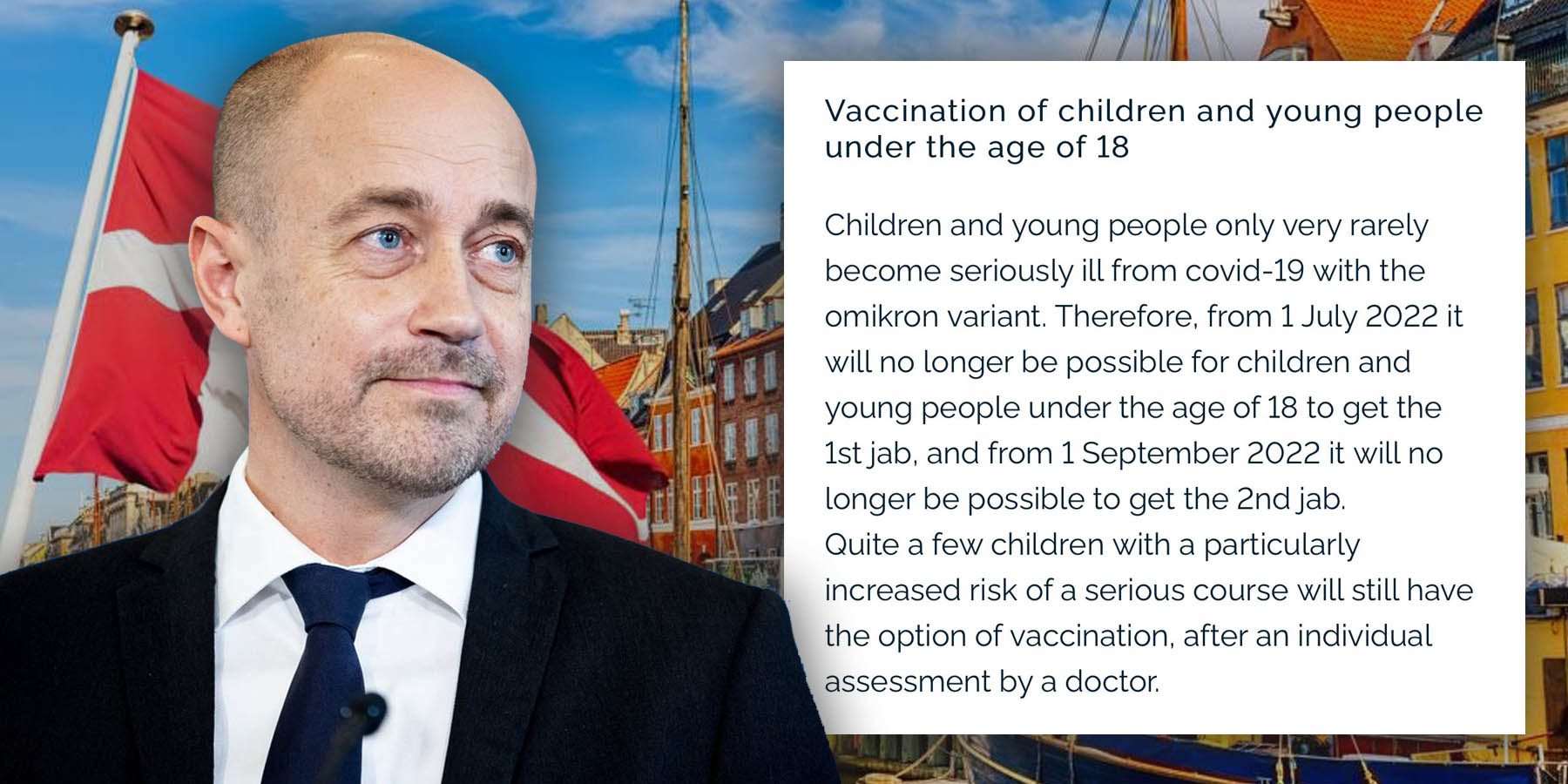 Denmark ends COVID-19 vaccinations for anyone under eighteen
