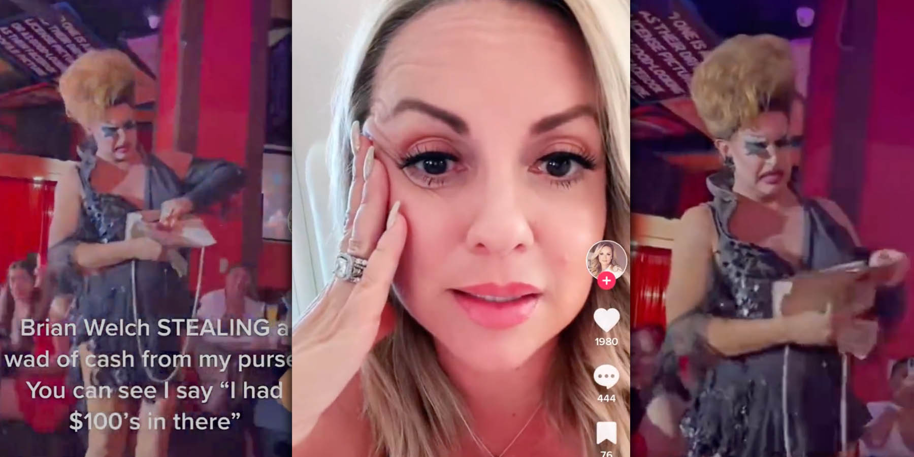 Drag queen caught on video stealing wad of cash from woman attending Drag Brunch