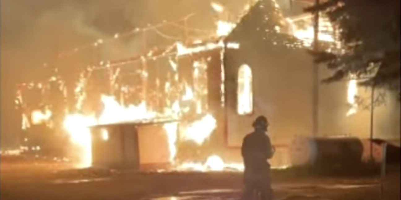 Alberta Catholic church burns to the ground in 'suspicious' incident