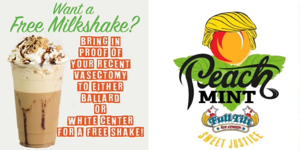Free milkshakes with proof of vasectomy at Seattle ice cream shop