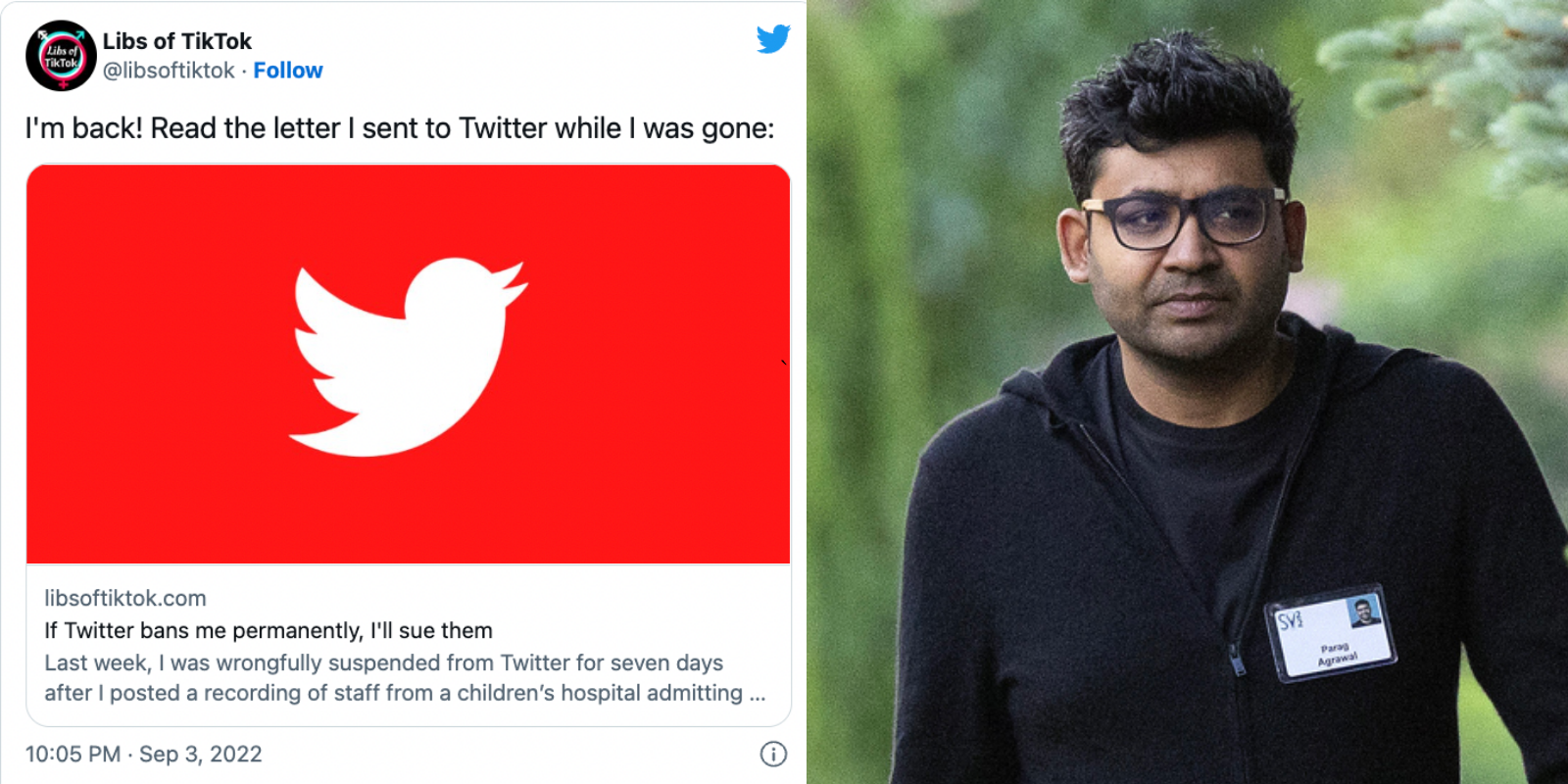 BREAKING: Libs of TikTok returns to Twitter, threatens lawsuit if removed permanently