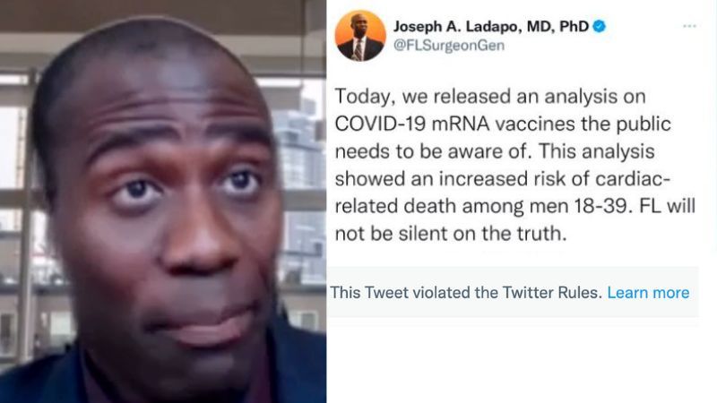 BREAKING: Florida Surgeon General slams Twitter after he was censored for vaccine warnings