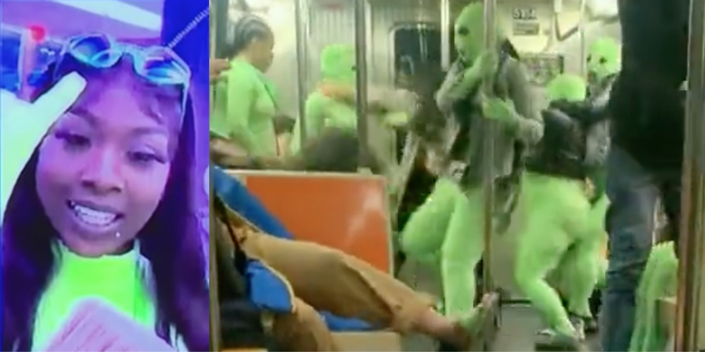 Member of 'green goblin' girl gang that terrorized subway riders turns herself in to NYPD, released without bail