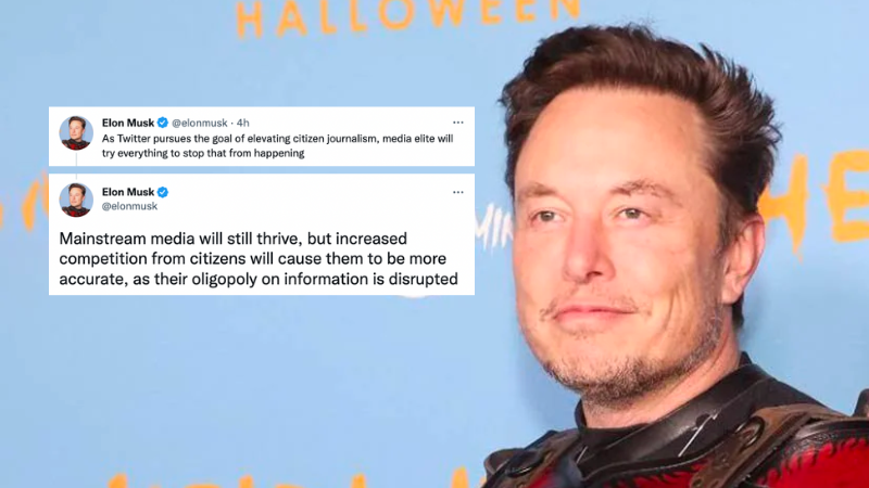 Elon Musk pledges to elevate citizen journalism to combat mainstream media misinformation