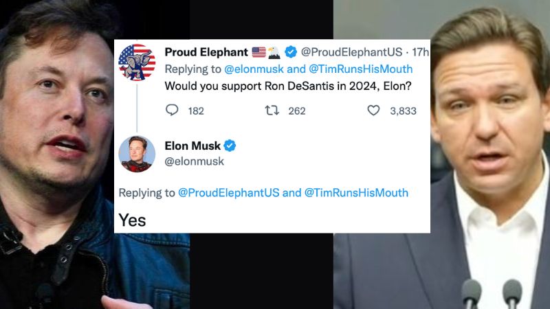 Elon Musk says he would support Ron DeSantis for president in 2024