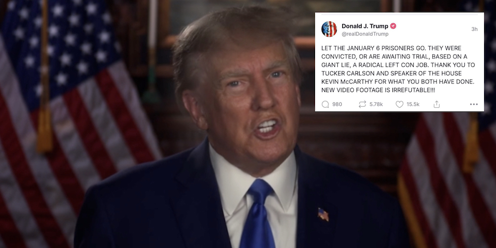 Trump calls for the release of all Jan 6 prisoners in light of shocking new footage 