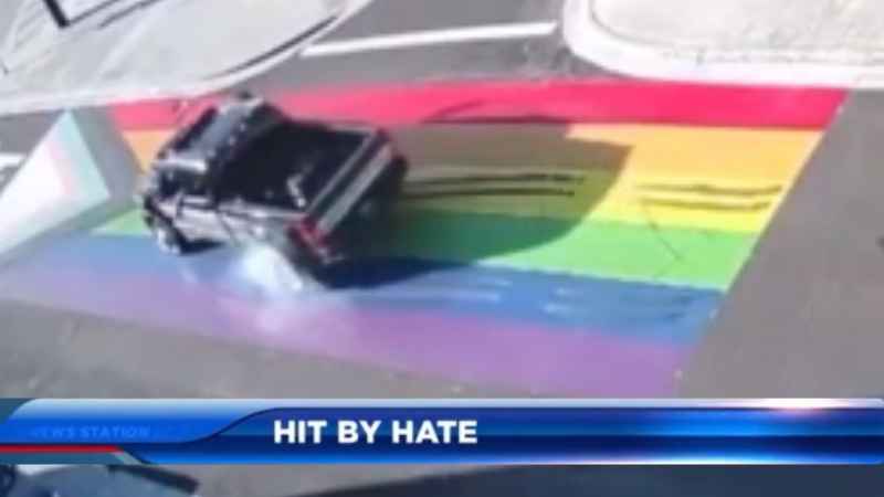 'Hit by hate': Fort Lauderdale police search for suspect who left tire marks on Pride flag emblazoned crosswalk