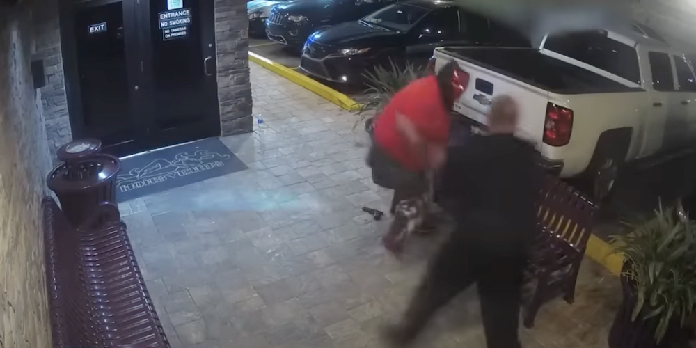 Armed gunman in devil mask with 'kill' tattoo stopped from entering Tampa strip club by bouncer