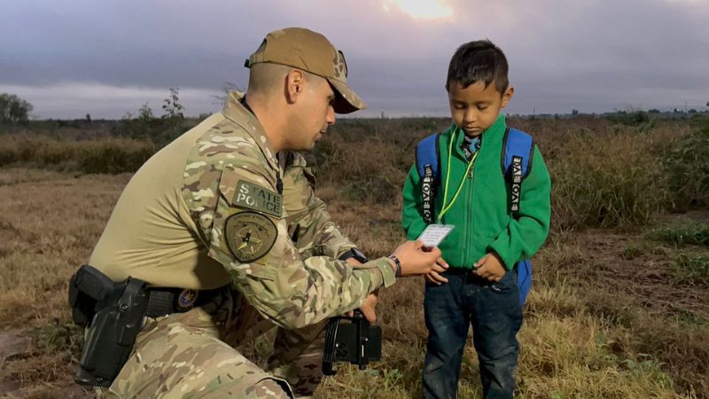 Terrified 2-year-old dumped across border by human smugglers, with note around his neck rescued by border agent