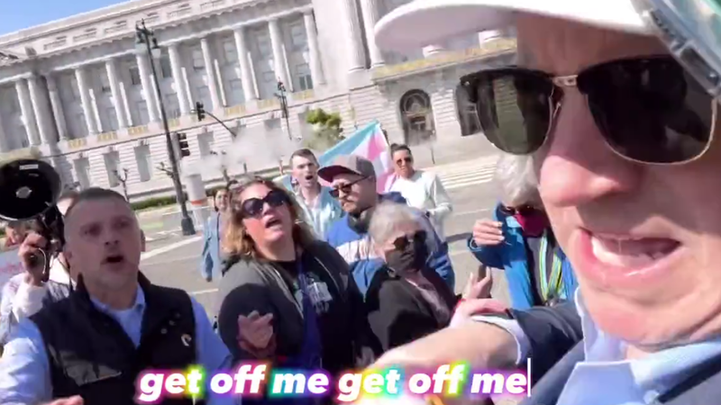 BREAKING: Alex Stein ASSAULTED by far-left activists at 'Child Trans Rally' in San Francisco