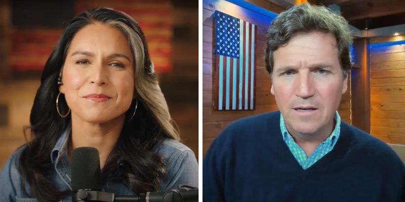 FLASHBACK: Tucker Carlson tells Tulsi Gabbard the NSA reads lawmakers' text messages, per his high-ranking House intel committee source