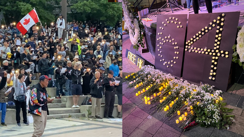'WE ARE HERE': Torontonians gather for Tiananmen Square vigil as crackdowns continue in Hong Kong