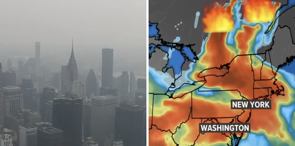 Over 200 'out of control' wild fires plague Canada, sending smoke south to blanket US cities