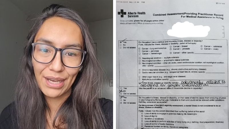 Canadian aboriginal trans person complains that doctors denied assisted death request over pain from neo-vagina