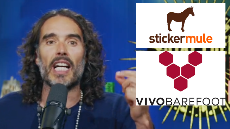 Sticker Mule, Vivobarefoot cave to pressure, cancel Russell Brand sponsorships amid unproven allegations