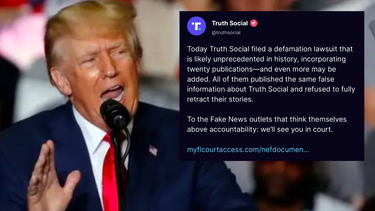 BREAKING: Truth Social sues 20 media companies for defamation