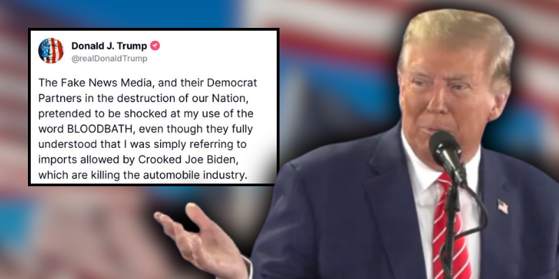 Trump slams 'Fake News Media,' Democrats over bloodbath hoax