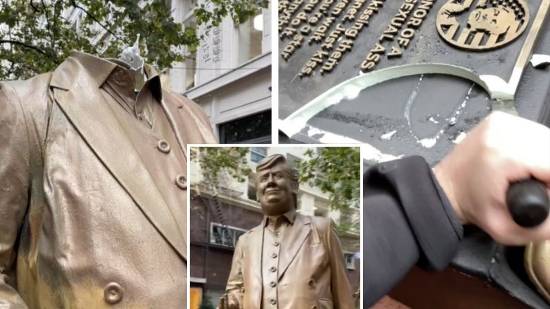 EXCLUSIVE: Portland City Council candidate removes anti-Trump statue: 'It struck a nerve that demanded action'