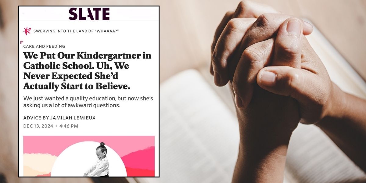 Atheist mom shocked that kindergartener starts to believe in God after being enrolled in Catholic school