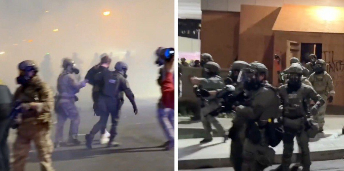 Antifa rioters attack ICE agents with smoke grenades, fireworks outside Portland ICE facility