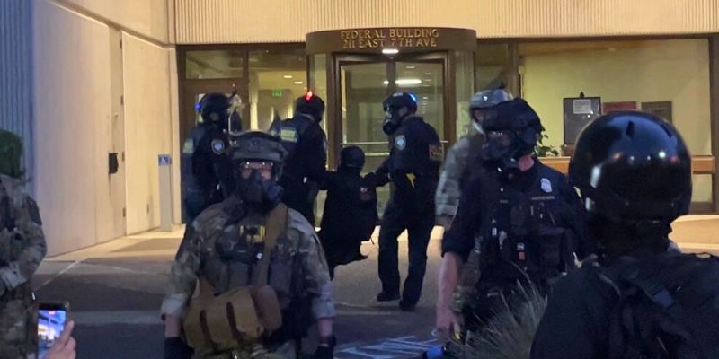 EXCLUSIVE: Antifa terrorists arrested for attempted assault after blockading federal building in Oregon